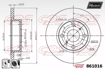 Тормозной диск MAXTECH 861016.6060