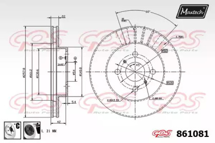 Тормозной диск MAXTECH 861081.6060