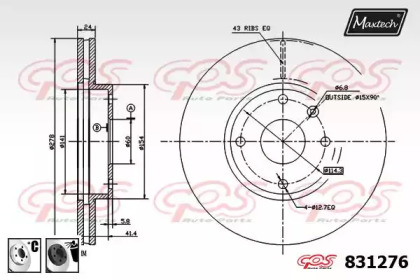 Тормозной диск MAXTECH 831276.6060