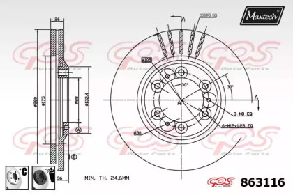 Тормозной диск MAXTECH 863116.6060