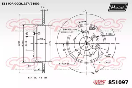 Тормозной диск MAXTECH 851097.0000