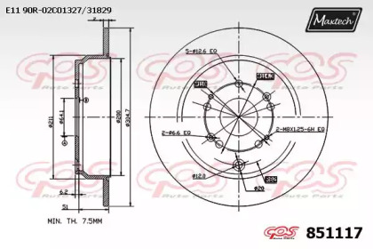 Тормозной диск MAXTECH 851117.0000