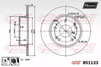 Тормозной диск MAXTECH 851123.6060