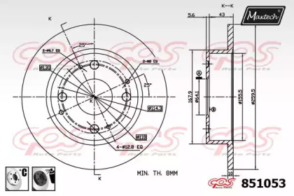 Тормозной диск MAXTECH 851053.6060