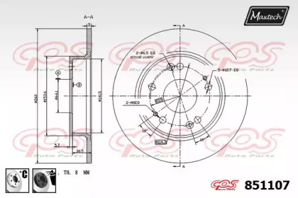 Тормозной диск MAXTECH 851107.6060