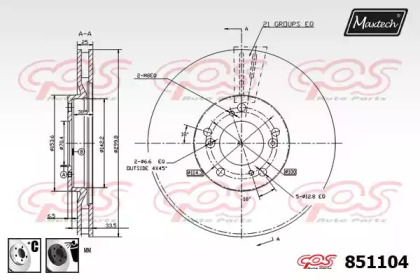 Тормозной диск MAXTECH 851104.6060