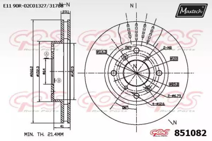 Тормозной диск MAXTECH 851082.0000