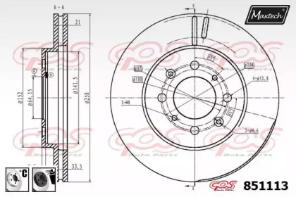 Тормозной диск MAXTECH 851113.6060