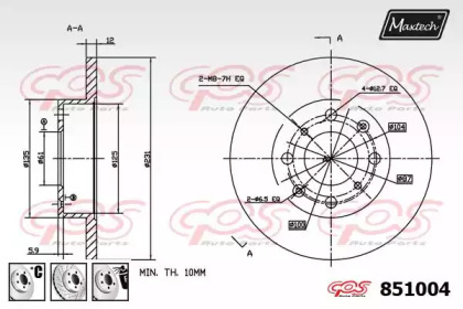 Тормозной диск MAXTECH 851004.6880