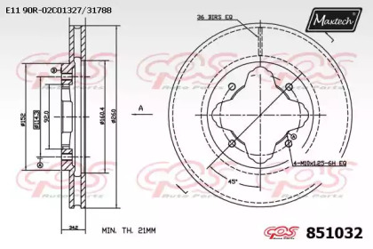 Тормозной диск MAXTECH 851032.0000