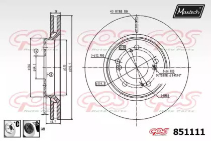 Тормозной диск MAXTECH 851111.6060