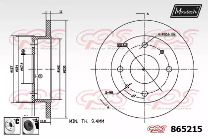 Тормозной диск MAXTECH 865215.6060