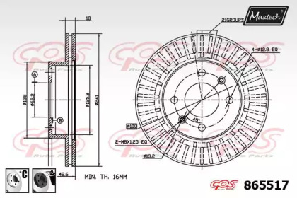 Тормозной диск MAXTECH 865517.6060