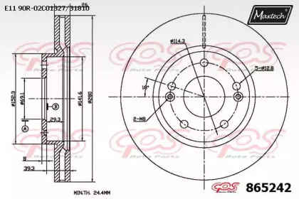 Тормозной диск MAXTECH 865242.0000