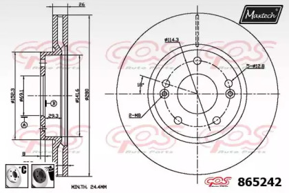 Тормозной диск MAXTECH 865242.6060