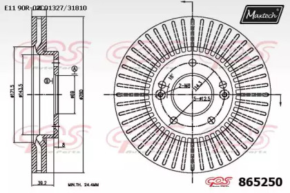 Тормозной диск MAXTECH 865250.0000