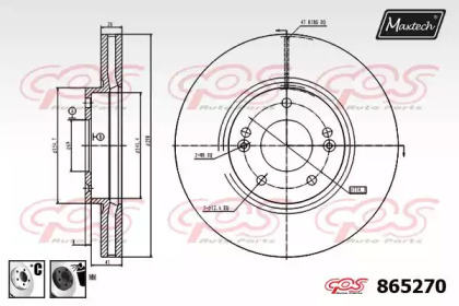 Тормозной диск MAXTECH 865270.6060