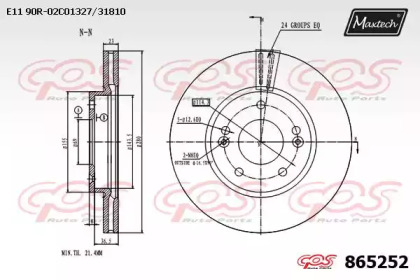 Тормозной диск MAXTECH 865252.0000