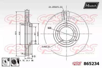 Тормозной диск MAXTECH 865234.6060