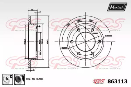 Тормозной диск MAXTECH 863113.6060