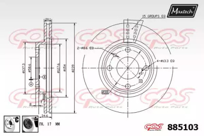 Тормозной диск MAXTECH 885103.6060