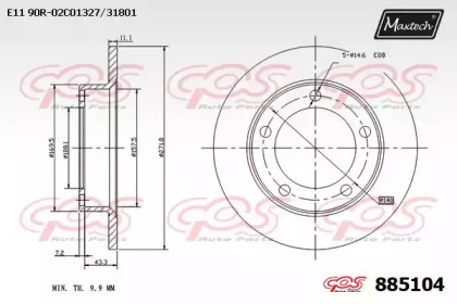 Тормозной диск MAXTECH 885104.0000