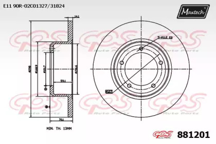 Тормозной диск MAXTECH 881201.0000