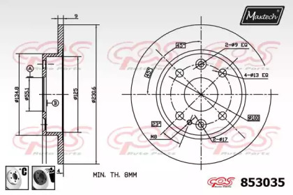 Тормозной диск MAXTECH 853035.6060