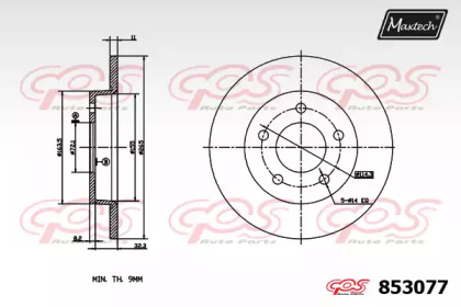 Тормозной диск MAXTECH 853077.0000