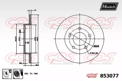 Тормозной диск MAXTECH 853077.6060