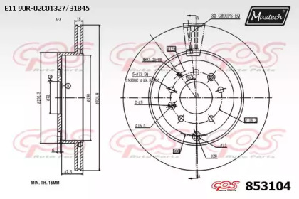 Тормозной диск MAXTECH 853104.0000