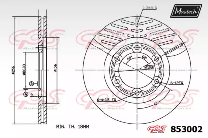 Тормозной диск MAXTECH 853002.0000