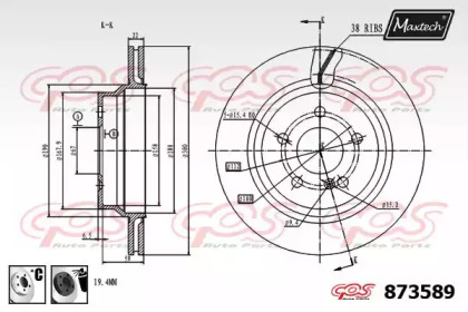 Тормозной диск MAXTECH 873589.6060