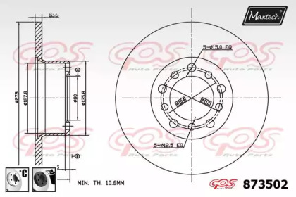 Тормозной диск MAXTECH 873502.6060