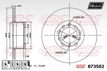 Тормозной диск MAXTECH 873502.6880