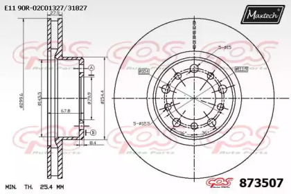 Тормозной диск MAXTECH 873507.0000