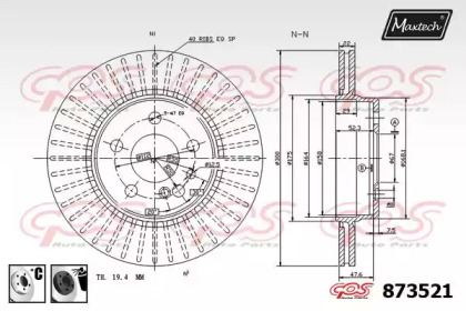 Тормозной диск MAXTECH 873521.6060