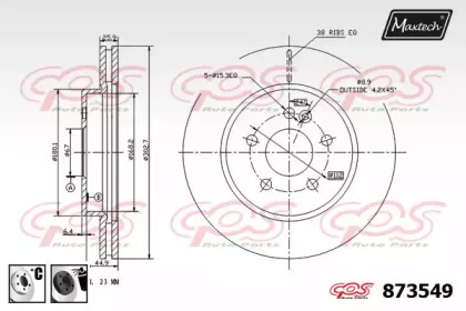 Тормозной диск MAXTECH 873549.6060