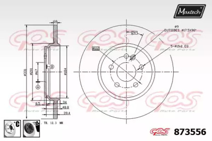 Тормозной диск MAXTECH 873556.6060