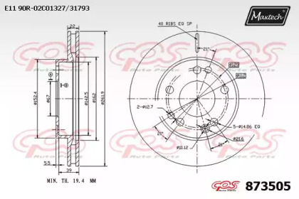 Тормозной диск MAXTECH 873505.0000