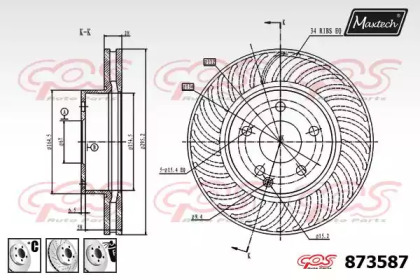 Тормозной диск MAXTECH 873587.6880