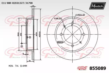 Тормозной диск MAXTECH 855089.0000