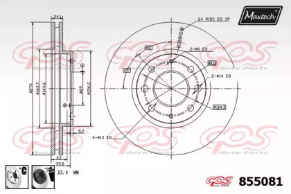 Тормозной диск MAXTECH 855081.6060