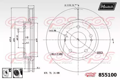 Тормозной диск MAXTECH 855100.6060