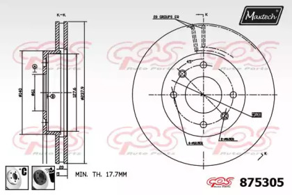 Тормозной диск MAXTECH 875305.6060