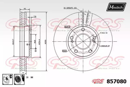 Тормозной диск MAXTECH 857080.6060