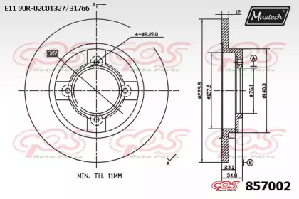 Тормозной диск MAXTECH 857002.0000