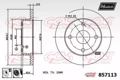 Тормозной диск MAXTECH 857113.6060