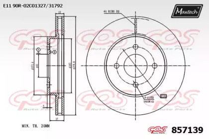 Тормозной диск MAXTECH 857139.0000