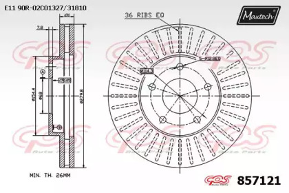 Тормозной диск MAXTECH 857121.0000